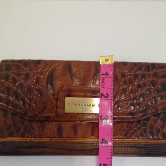 Brahmin Vintage Melbourne Trifold Checkbook Wallet GUC - Picture 5 of 11